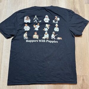 Dog Limited Rappers with Puppies T-Shirt Black Size‎ Large